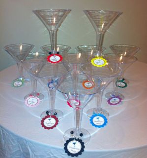 Bachelorette Cocktail Martini Wine Charms Colorful Beads Party Favor 