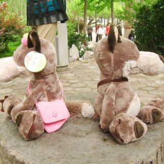 Lovely NICI Pink Back Bag Wolf Stuffed Animals Soft Toys Lover Gifts 