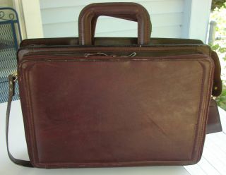 Avenues in Leather Cordovan Brown Leather Briefcase Laptop Case 