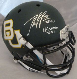 Robert Griffin III RG3 Autographed Baylor Bears Green Proline Helmet w 