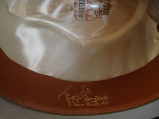 Royal de Luxe Stetson St Regis Fedora Hat Upward Curl Brim Light Gray 