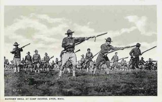 ayer camp devens massachusetts ma 1918 bayonet drill