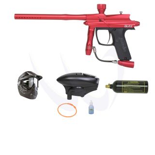 Azodin Blitz Red Paintball Marker Fasta Entry Combo Package 9187