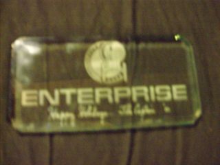   Enterprise Cast Crew Gift Small Glass Plaque from Scott Bakula