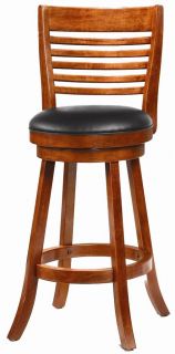 Light Cherry Finish Swivel Bar Stool Chairs by Coaster 101950 Set of 2 