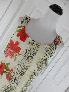 Bantry Bay by Tina Camato Size M Long Sleeveless Dress Floral Washable 