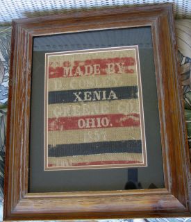 RARE Coverlet Sample by Dennis Cosley Xenia Ohio 1857