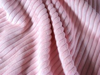 Minky Fabric Baby Pink Ribbed Knit Corduroy Cuddle Chenille Sew 60 