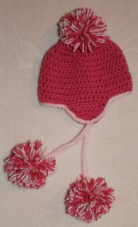 Handmade Crochet Baby Toddler Ski Hat You Choose Size