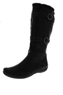 Hush Puppies New Barbaresco Black Flat Casual Mid Calf Boots Shoes 8 5 