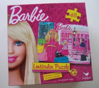 Barbie Lenticular Puzzle 48 Pieces 12 x 9 Two Shopping Scenes 