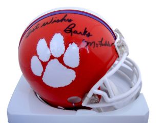 Banks McFadden Signed Clemson Tigers Mini Helmet Global