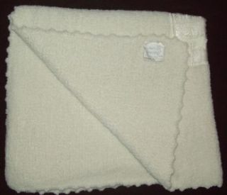 Barefoot Dreams Cream Chenille Baby Blanket Cuddle Laugh Play Dream 