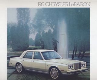 1981 Chrysler LeBaron Look Sales Brochure Book