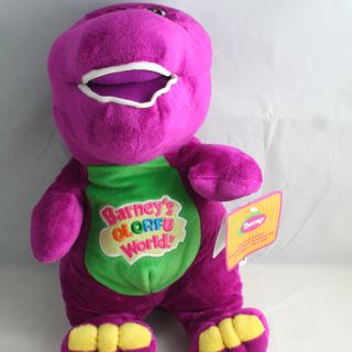 Singing I Love You Barney 15 inch Plush Doll Stuffed Figure for Child 