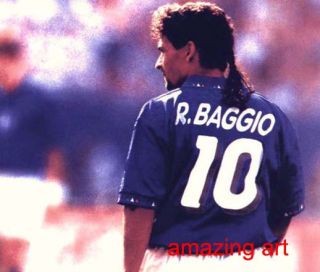Oil Painting Greatest Football Player Roberto Baggio