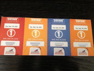 Four Southwest Drink Coupons (exp. Sep 30th, 2013)   SAME DAY SHIPPING 