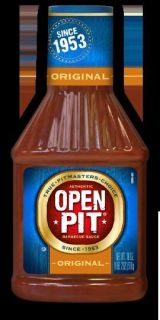 OPEN PIT * Original * BBQ Barbecue Sauce 18 oz bottle, July/2013