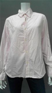   XL Casual Long Sleeve Button Down Top White Striped Shirt