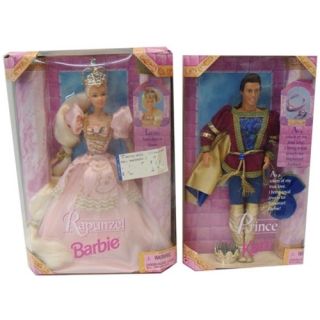 Barbie Ken Rapunzel Doll Set 1997 Mattel Special Edition Prince Dolls 