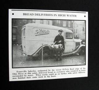 Millers Bakery Bread Delivery Evansville 1937 Flood