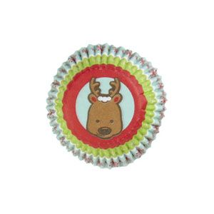 Wilton Snowflake Wishes Reindeer Mini Baking Cups Xmas