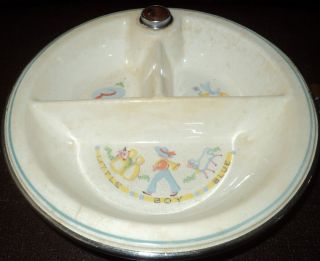 1944 Bartsch Mfg Co Vintage Childs Water Warming Feeding Dish Little 