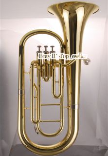 New Arrival Baritone Piston Tuba Horn BB Key Gold