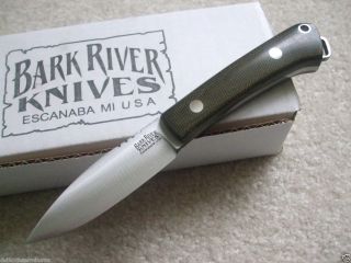 Bark River North Star Companion Knife Green Canvas Micarta Handles New 