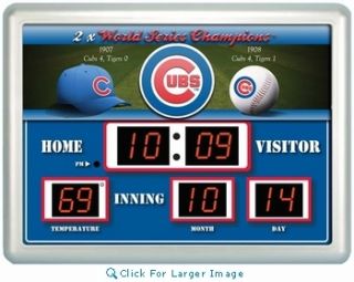 Chicago Cubs Scoreboard Clock Temp Baseball New