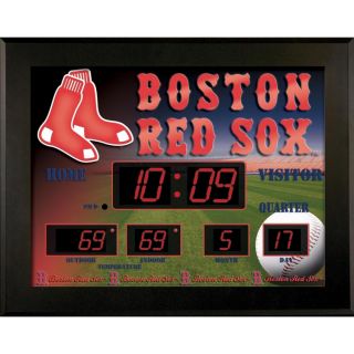 Boston Red Sox Illuminated Scoreboard LED Wall Clock