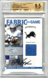   Leaf Certified Materials F O T G Autographs Barry Sanders 6 10