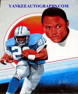Barry Sanders Lions Leon Wolf Hand Painted 16 x 20