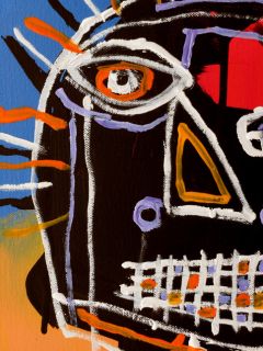 Hughart Abstract Outsider Basquiat Inspired Folk Art Painting Wet Your 