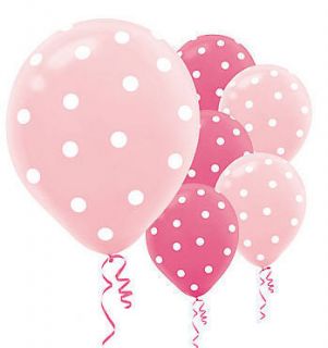 20 Pink Light Pink Polka Dot Birthday Party Balloons New