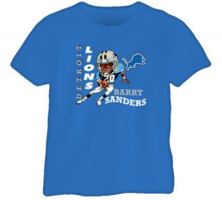 Barry Sanders Retro Football Caricature T Shirt