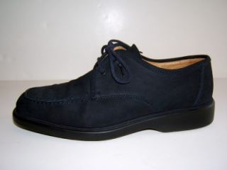 Bally Mens Suede Casual Oxford Shoes Dark Blue Size 8 1 2 D Made in 