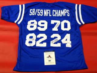 Baltimore Colts Signed 1958 59 HOF Legends Jersey AAA
