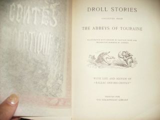   Abbeys Touraine RARE 1907 Hard Cover Book Williams Illus Balzac