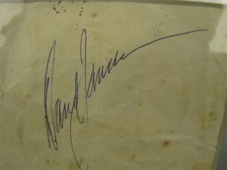 Vintage David Janssen Autograph in Frame Display w Cert