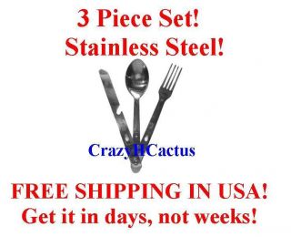 Piece Utensil Set Spoon Knife & Fork Stainless Steel Great for 