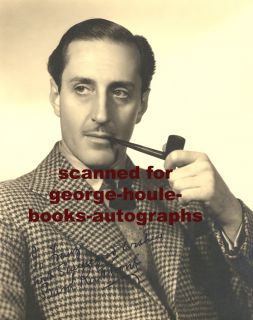   inscribed to franzi hoenlow with sincere good wishes basil rathbone