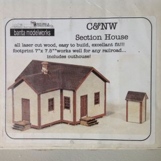 BANTA MODELWORKS C NW Section House Outhouse 6029 HO 1 48 Scale Wood 