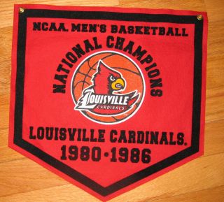   Cardinals National Championship Basketball Banner Denny Crum