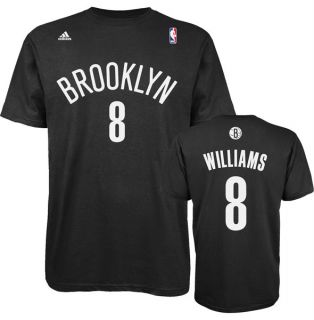 Brooklyn Nets Deron Williams Black Name and Number Jersey T Shirt 