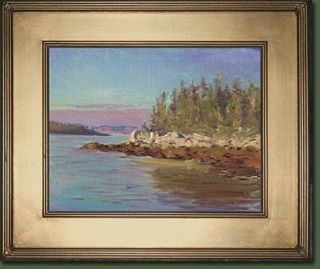 Mosley Plein Air Landscape Painting Maine Lighthouse