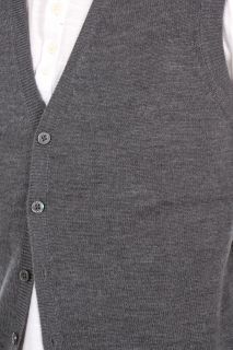 Neil Barrett New Man Sweater Sz XL BMA276613 Col Grey 100 Wool Vest 