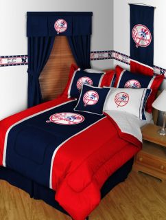 New York Yankees MVP Bed in A Bag w Curtains Valance