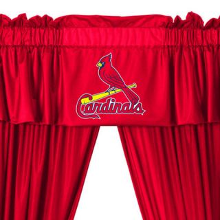 MLB St Louis Cardinals Drapes Valance Set Baseball Window Treatment 