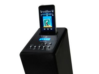 Pyle PHIT84BK 30 pin iPod/iPhone 2.1 Tower Docking Speaker System with 